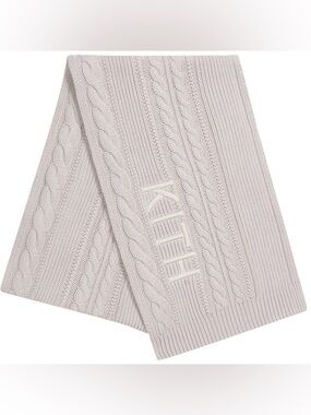 Cable Knit KITH Scarf - Light Beige
